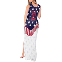 United States Cricket World Cup 2024 Tank Maxi Dress USA Badge Eagle Make Champions - Wonder Print Shop