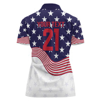United States Cricket World Cup 2024 Women Polo Shirt USA Badge Eagle Make Champions - Wonder Print Shop