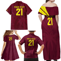 West Indies Cricket World Cup 2024 Family Matching Off Shoulder Maxi Dress and Hawaiian Shirt Windies Make Champions LT9 - Wonder Print Shop