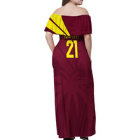 West Indies Cricket World Cup 2024 Family Matching Off Shoulder Maxi Dress and Hawaiian Shirt Windies Make Champions LT9 - Wonder Print Shop