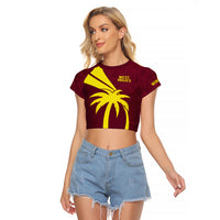 West Indies Cricket World Cup 2024 Raglan Cropped T Shirt Windies Make Champions - Wonder Print Shop