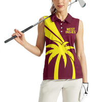West Indies Cricket World Cup 2024 Women Sleeveless Polo Shirt Windies Make Champions - Wonder Print Shop