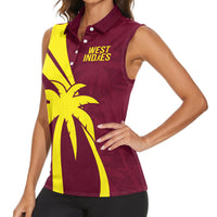 West Indies Cricket World Cup 2024 Women Sleeveless Polo Shirt Windies Make Champions - Wonder Print Shop