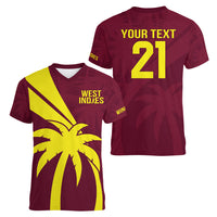 West Indies Cricket World Cup 2024 Women V-Neck T-Shirt Windies Make Champions - Wonder Print Shop