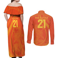 Netherlands Cricket World Cup 2024 Couples Matching Off Shoulder Maxi Dress and Long Sleeve Button Shirt The Flying Dutchmen Make Champions LT9 - Wonder Print Shop