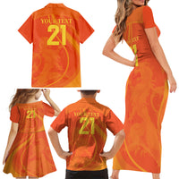 Netherlands Cricket World Cup 2024 Family Matching Short Sleeve Bodycon Dress and Hawaiian Shirt The Flying Dutchmen Make Champions - Wonder Print Shop