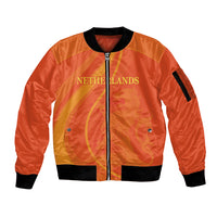 Netherlands Cricket World Cup 2024 Sleeve Zip Bomber Jacket The Flying Dutchmen Make Champions - Wonder Print Shop