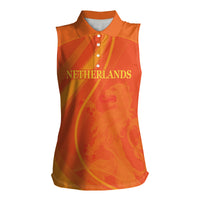 Netherlands Cricket World Cup 2024 Women Sleeveless Polo Shirt The Flying Dutchmen Make Champions - Wonder Print Shop