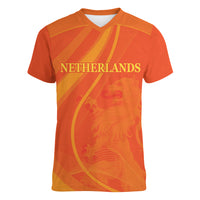 Netherlands Cricket World Cup 2024 Women V-Neck T-Shirt The Flying Dutchmen Make Champions - Wonder Print Shop