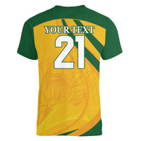 South Africa Cricket World Cup 2024 Women V-Neck T-Shirt Proteas Make Champions - Wonder Print Shop