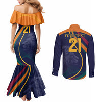 Sri Lanka Cricket World Cup 2024 Couples Matching Mermaid Dress and Long Sleeve Button Shirt Shri Lanka Jathika Crikat Kandayama