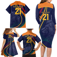 Sri Lanka Cricket World Cup 2024 Family Matching Long Sleeve Bodycon Dress and Hawaiian Shirt Shri Lanka Jathika Crikat Kandayama LT9 - Wonder Print Shop
