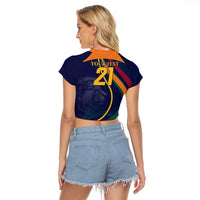 Sri Lanka Cricket World Cup 2024 Raglan Cropped T Shirt Shri Lanka Jathika Crikat Kandayama - Wonder Print Shop
