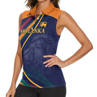 Sri Lanka Cricket World Cup 2024 Women Sleeveless Polo Shirt Shri Lanka Jathika Crikat Kandayama - Wonder Print Shop