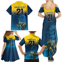 Sri Lanka Family Matching Summer Maxi Dress and Hawaiian Shirt With Lions Version - Wonder Print Shop