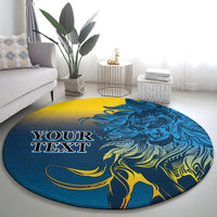 Sri Lanka Round Carpet With Lions Version