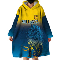 Sri Lanka Wearable Blanket Hoodie With Lions Version - Wonder Print Shop