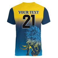 Sri Lanka Women V-Neck T-Shirt With Lions Version - Wonder Print Shop