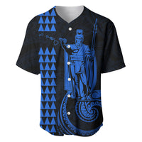 Custom Hawaii Baseball Jersey King Kamehameha - Blue LT9 - Wonder Print Shop