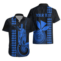 Custom Hawaii Hawaiian Shirt King Kamehameha - Blue - Wonder Print Shop