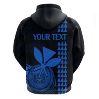 Custom Hawaii Hoodie King Kamehameha - Blue - Wonder Print Shop