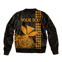 Custom Hawaii Bomber Jacket King Kamehameha - Gold LT9 - Wonder Print Shop