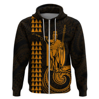 Custom Hawaii Hoodie King Kamehameha - Gold - Wonder Print Shop