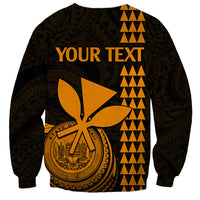 Custom Hawaii Sweatshirt King Kamehameha - Gold - Wonder Print Shop