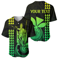 Custom Hawaii Baseball Jersey King Kamehameha - Lime LT9 - Wonder Print Shop