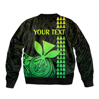 Custom Hawaii Bomber Jacket King Kamehameha - Lime LT9 - Wonder Print Shop