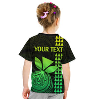 Custom Hawaii Kid T Shirt King Kamehameha - Lime - Wonder Print Shop