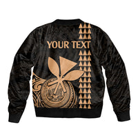 Custom Hawaii Bomber Jacket King Kamehameha - Nude LT9 - Wonder Print Shop