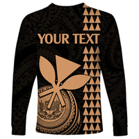 Custom Hawaii Long Sleeve Shirt King Kamehameha - Nude - Wonder Print Shop