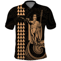 Custom Hawaii Polo Shirt King Kamehameha - Nude - Wonder Print Shop