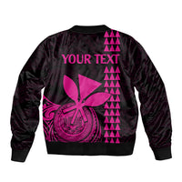 Custom Hawaii Bomber Jacket King Kamehameha - Pink LT9 - Wonder Print Shop