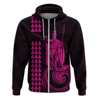 Custom Hawaii Hoodie King Kamehameha - Pink - Wonder Print Shop