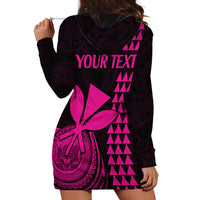 Custom Hawaii Hoodie Dress King Kamehameha - Pink - Wonder Print Shop
