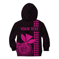 Custom Hawaii Kid Hoodie King Kamehameha - Pink - Wonder Print Shop