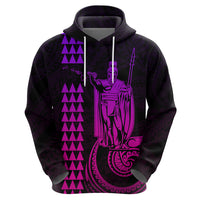 Custom Hawaii Hoodie King Kamehameha - Pink Gradient - Wonder Print Shop
