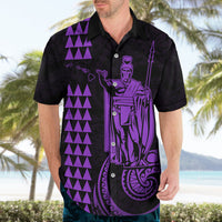 Custom Hawaii Hawaiian Shirt King Kamehameha - Purple - Wonder Print Shop
