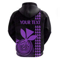 Custom Hawaii Hoodie King Kamehameha - Purple - Wonder Print Shop