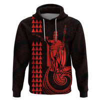 Custom Hawaii Hoodie King Kamehameha - Red - Wonder Print Shop