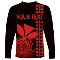 Custom Hawaii Long Sleeve Shirt King Kamehameha - Red - Wonder Print Shop