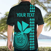 Custom Hawaii Hawaiian Shirt King Kamehameha - Turquoise - Wonder Print Shop