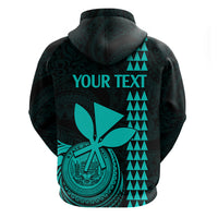 Custom Hawaii Hoodie King Kamehameha - Turquoise - Wonder Print Shop