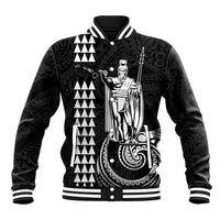 Custom Hawaii Baseball Jacket King Kamehameha - White LT9 - Wonder Print Shop