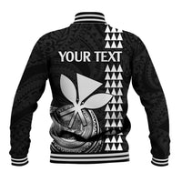 Custom Hawaii Baseball Jacket King Kamehameha - White LT9 - Wonder Print Shop