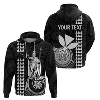 Custom Hawaii Hoodie King Kamehameha - White - Wonder Print Shop