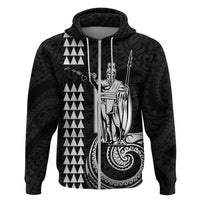 Custom Hawaii Hoodie King Kamehameha - White - Wonder Print Shop