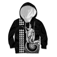 Custom Hawaii Kid Hoodie King Kamehameha - White - Wonder Print Shop